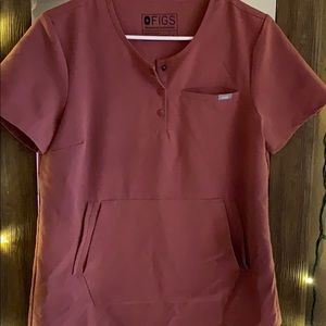 Figs Mauve Arura Scrub Top. Size S